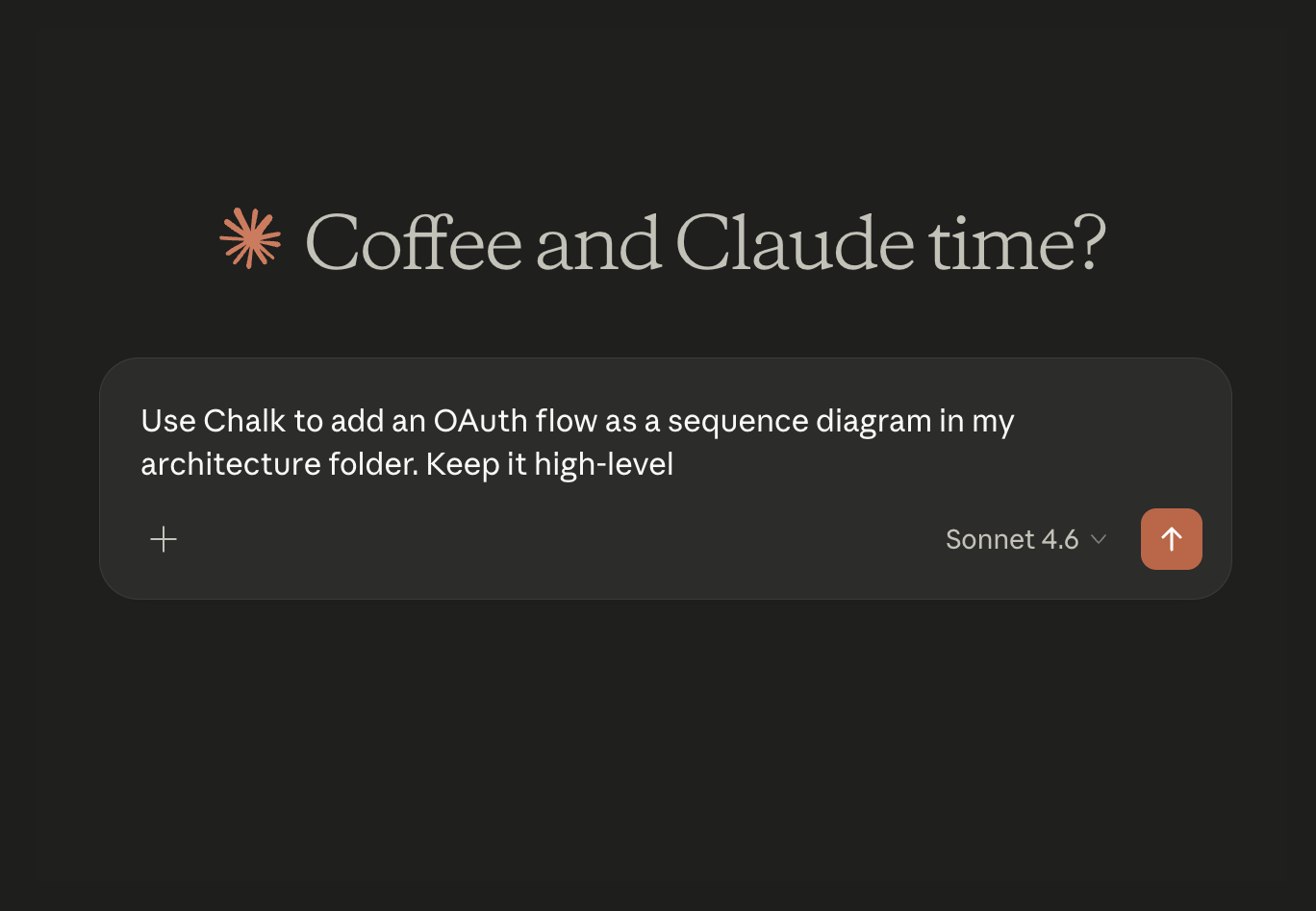 Typing a prompt in Claude Desktop